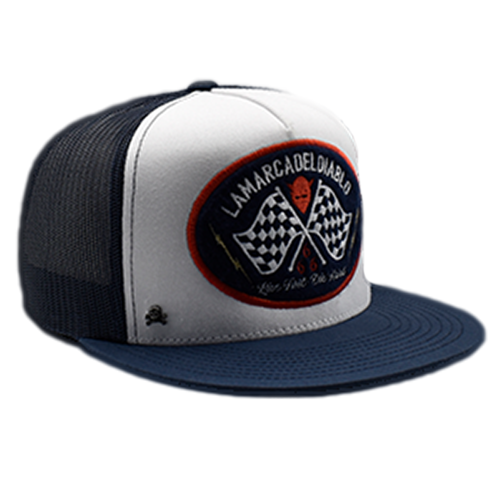 Gorra  Blue Racing Flag Snapback / King Monster