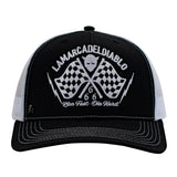 GORRA TRUCKER BICOLOR N/B LIVE FAST DIE HART