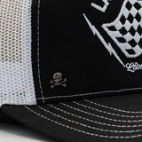 GORRA TRUCKER BICOLOR N/B LIVE FAST DIE HART