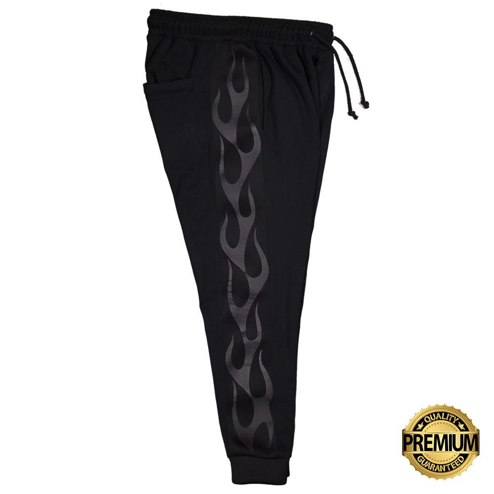 Pants Black Flames